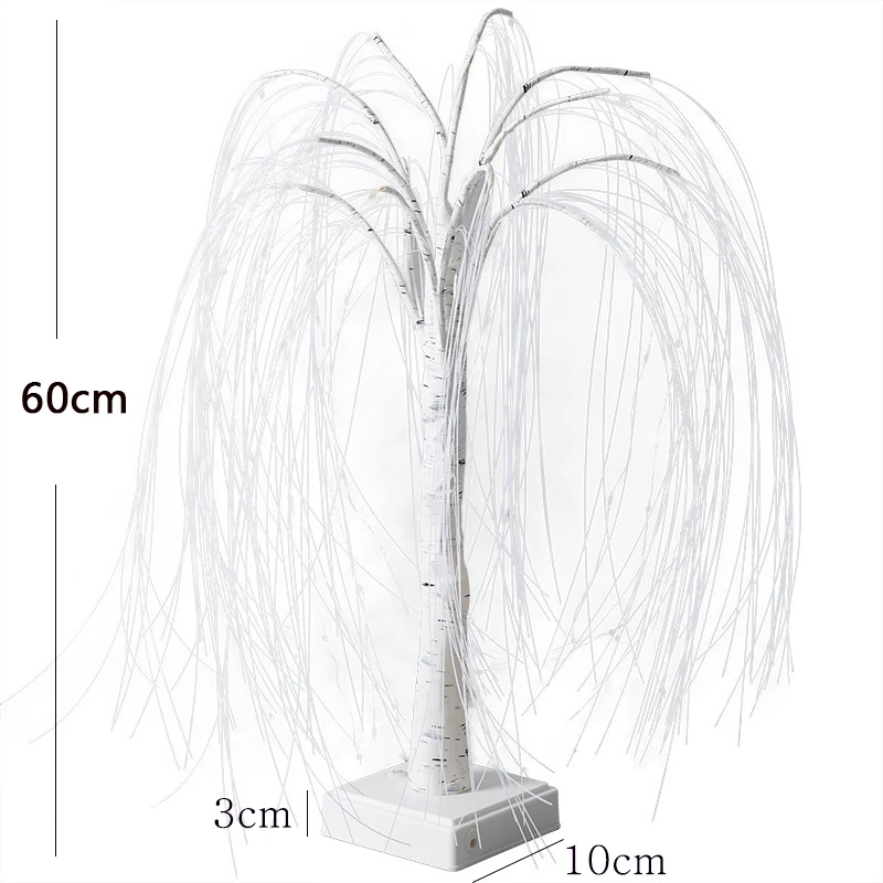 LED Night Light 16 Color Weeping Willow Tabletop Lamp Bedroom Bedside Party Wedding Christmas Office Decor Gift Fairy Tree Light