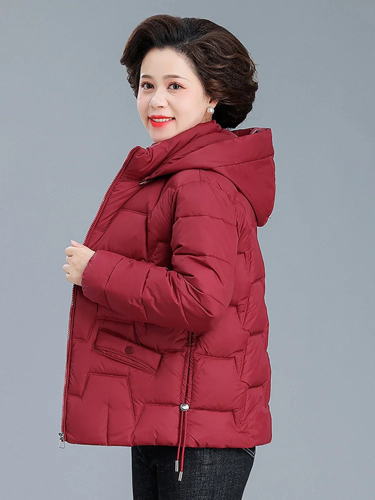 

Зимняя хлопковая куртка женская, свободного кроя, со съемным капюшоном, теплая, повседневная, модная, в корейском стиле, утолщенная, из полиэстера.