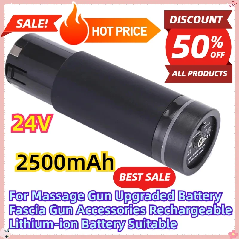 

For Massage Gun Upgraded Battery Fascia Gun Accessories 24V 2500mAh Rechargeable Lithium-ion Battery Suitable