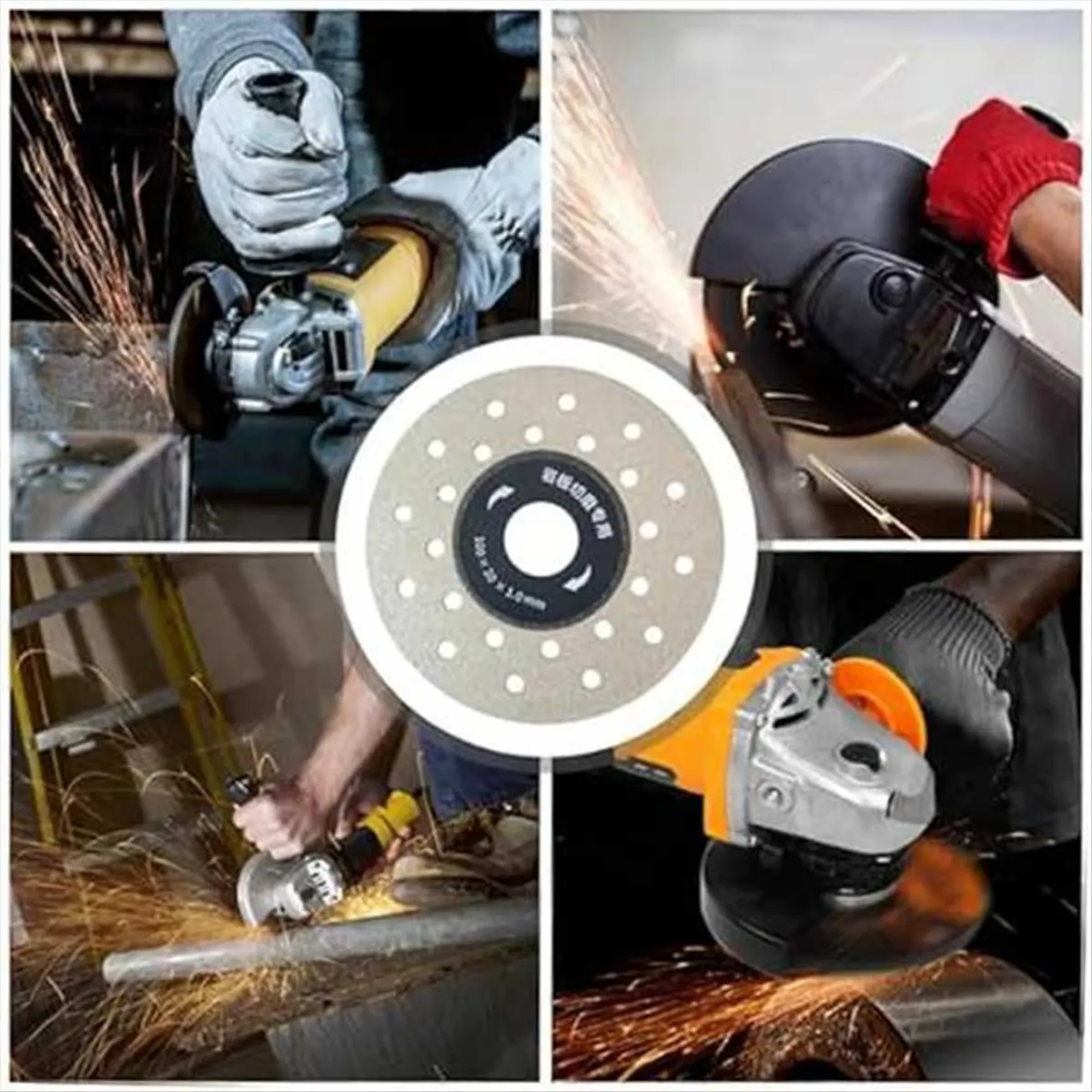 ABJY 8 pièces lame de coupe élargie poreuse, disques Para Cortar, disque indestructible pour meuleuse d'angle, disque de meule de coupe