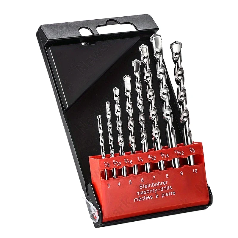 1 Set Multi Functional Concrete Wall Cement Brick Drill Bits Alloy Impact Straight Shank Construction Drill Bits
