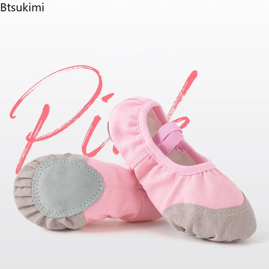 Children's Drawstring Ballet Shoes Soft Soled Dance Flats Adult Perfessional Dance Shoes Wear Resistant Non-slip Ballerina Shoe