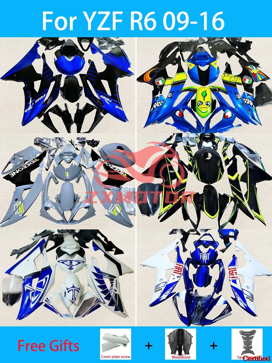 

Fit For YAMAHA YZFR6 08 09 10 11 12 13 14 15 16 New Style Fairing Kit YZFR6 2008 2009-2016 Motorcycle Fairings