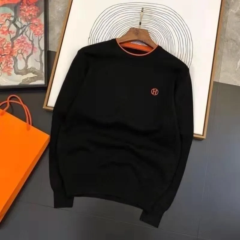 Men's Clothing Spring and Autumn high quality Trendy Brand Letter Printing Casual All-match Cold-proof Warm Sweaters