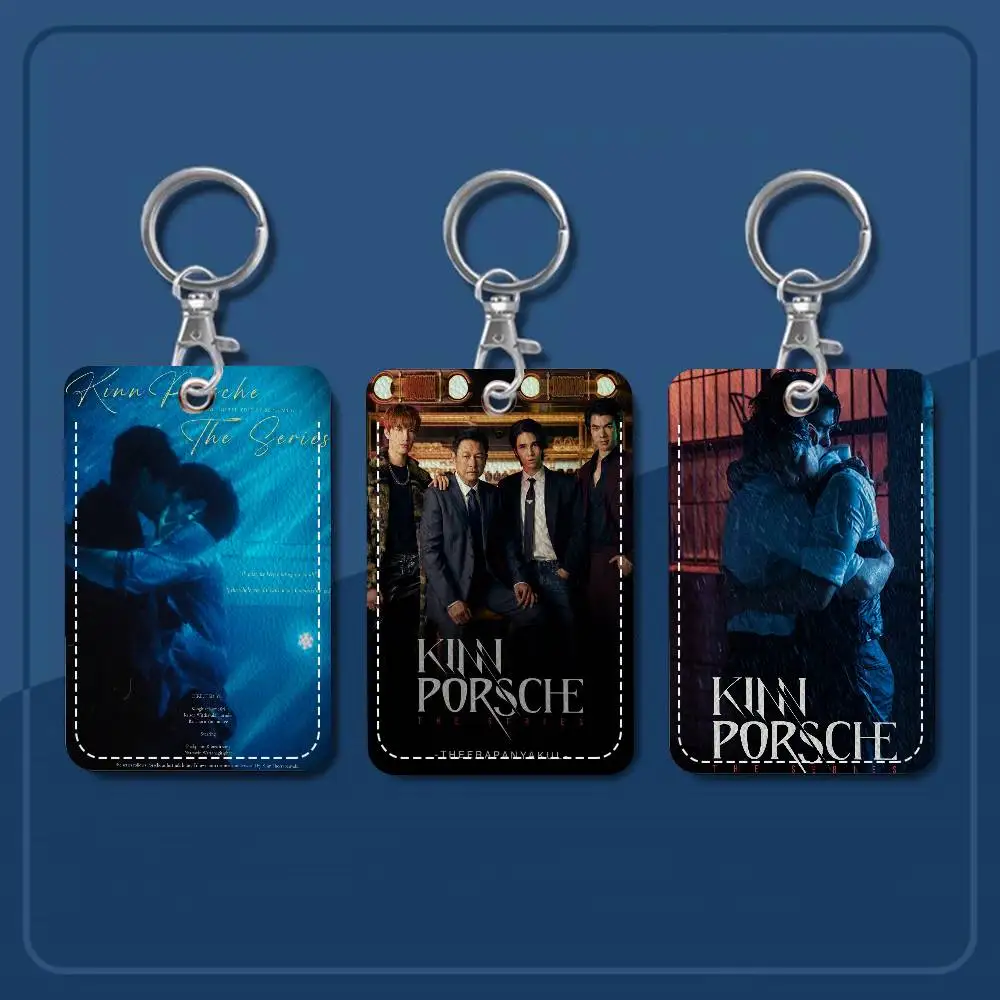 KinnPorsche The Series Movie PU Soft Leather Rectangular Key Card Holder Induction Elevator Protection Cover Youth Faion Accory