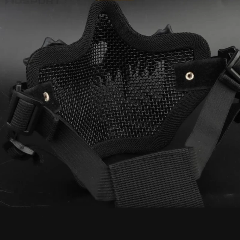 Outdoor Dental Mask Double Layer Steel Wire Half Face High Breathable Protective Tactical Mask