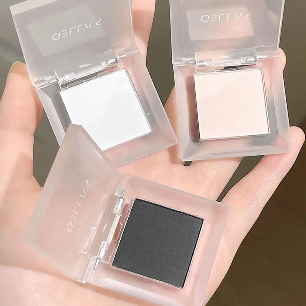 Paletas de resaltado blanco mate impermeables, sombra de ojos de larga duración, gusano de seda, pigmento de maquillaje en polvo, Cosméticos tumbados brillantes X5S9