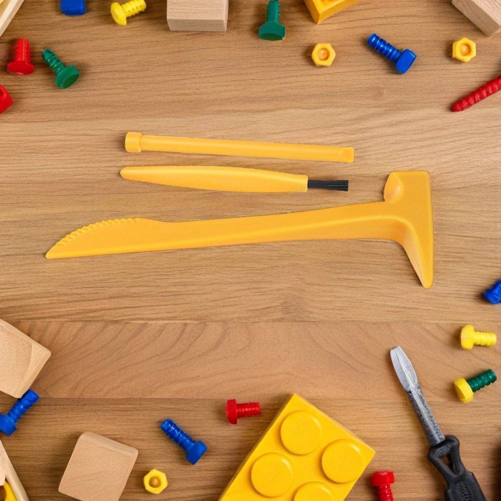 ชุดเครื่องมือขุดสำหรับเด็ก 8 ชุด - เครื่องมือขุดพลาสติกสำหรับชุดขุดหิน - ค้อนเล็ก จอบ แปรง สำหรับเล่นสมมติขุด