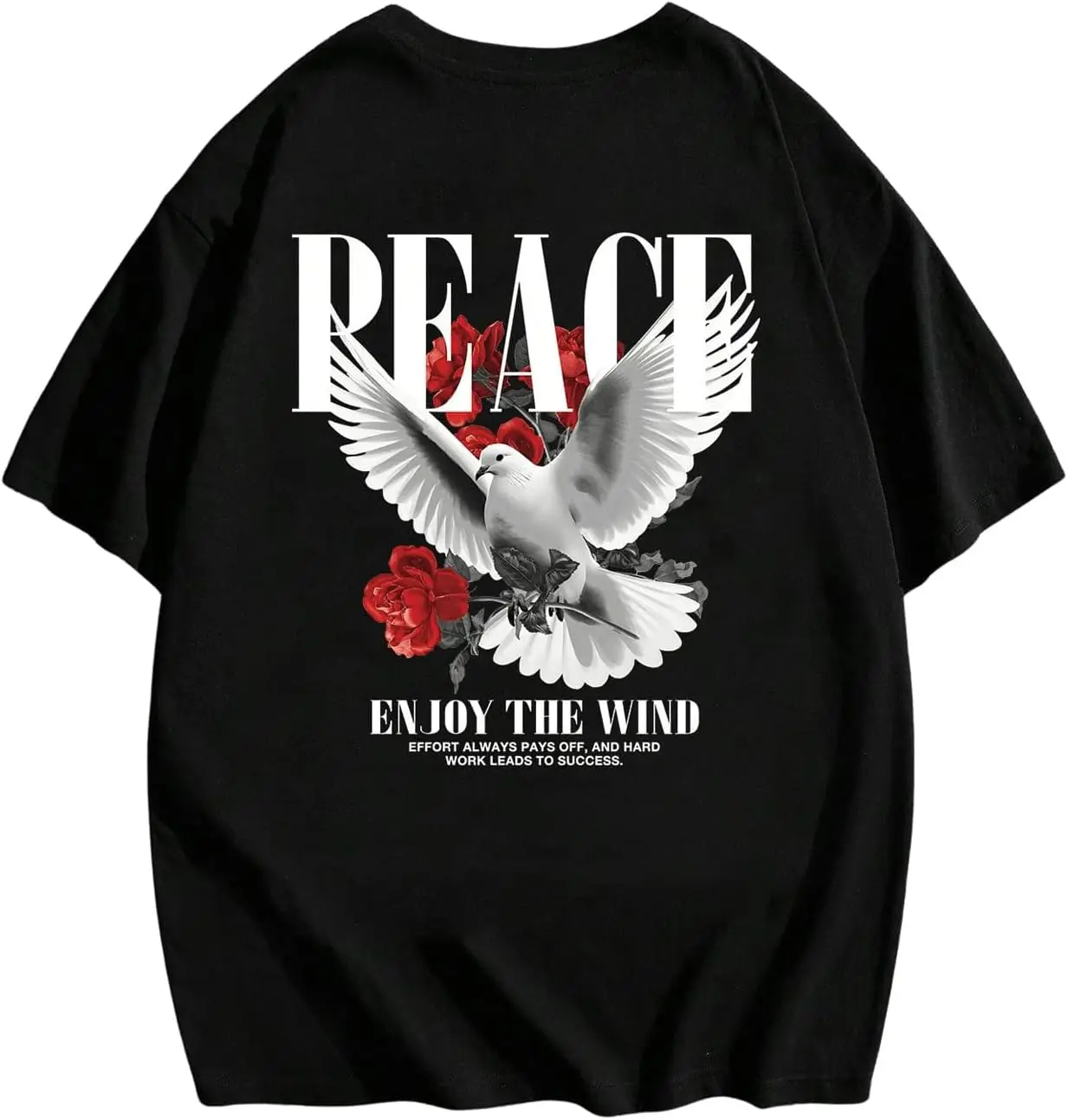 

GORGLITTER Men's Y2K Graphic Tee Top Casual Oversized Short Sleeve Crewneck Drop Shoulder T Shirt Vintage T Shirt Men Clothing C