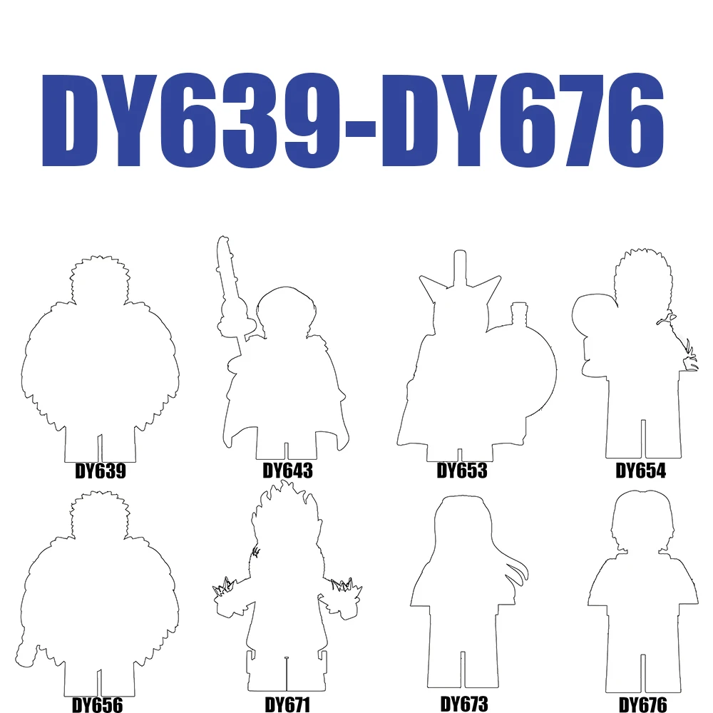 Modèles de télévision de film animé figurines DY639 DY643 DY653 DY654 DY656 DY671 DY673 DY676