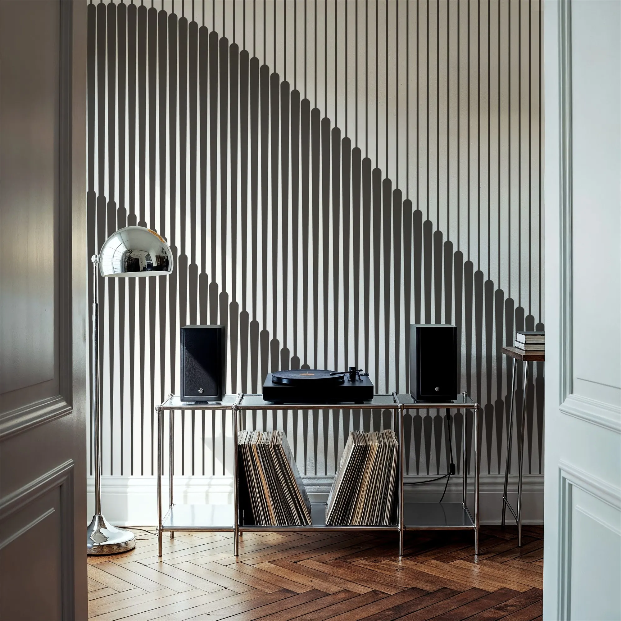 Custom Wavelines Wallpaper for Walls Made to Measure Large Wall Mural