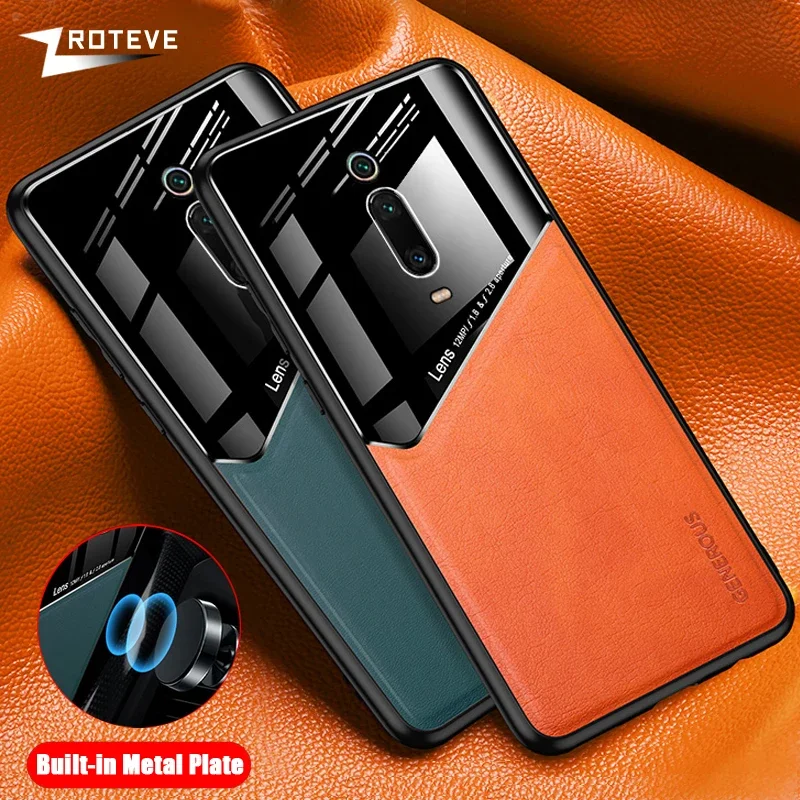 Mi9T Pro Case ZROTEVE PU Leather Car Magnetic Hard PC Cover For Xiaomi Mi 9T Pro Xiomi Redmi K20 For Xiaomi 9T Mi9T Pro Cases