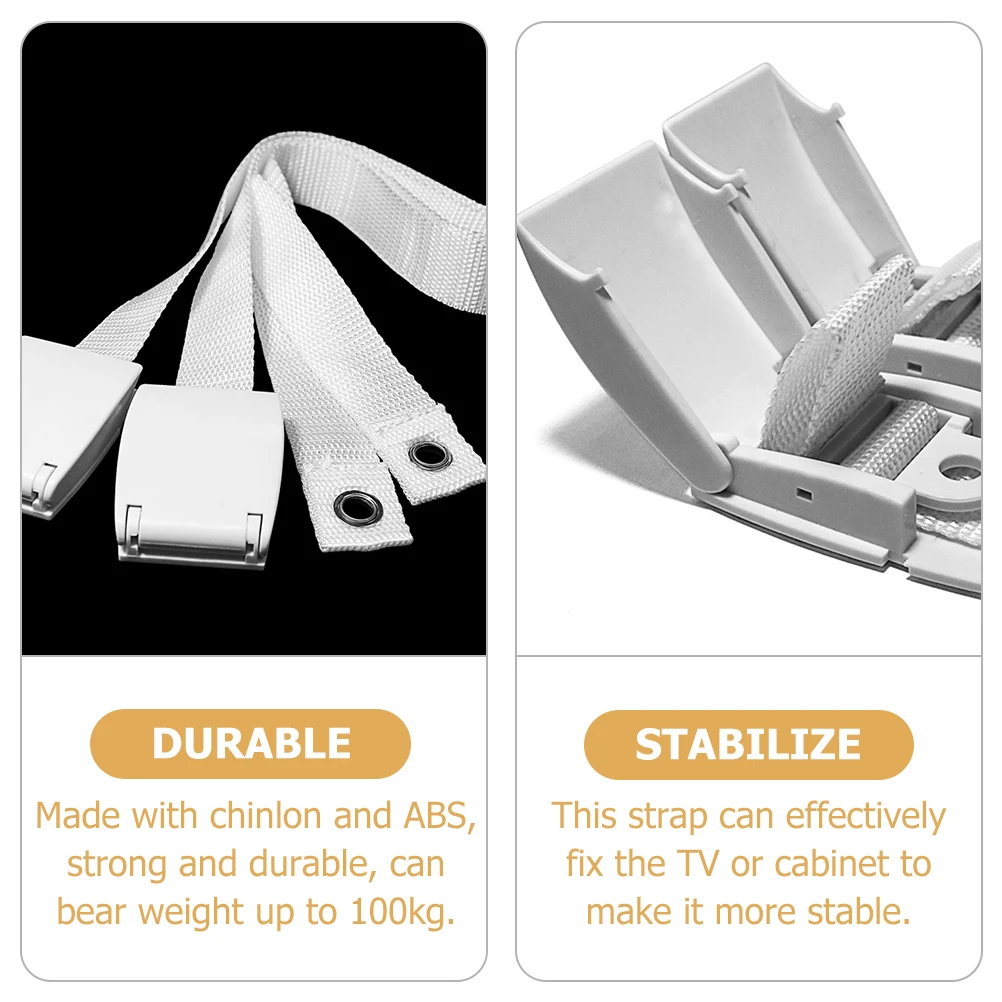 2pcs Anti Furniture Straps Safety Anchor Fixing Strap For Cabinet Anchors For Baby Proofing Wall 100Kg