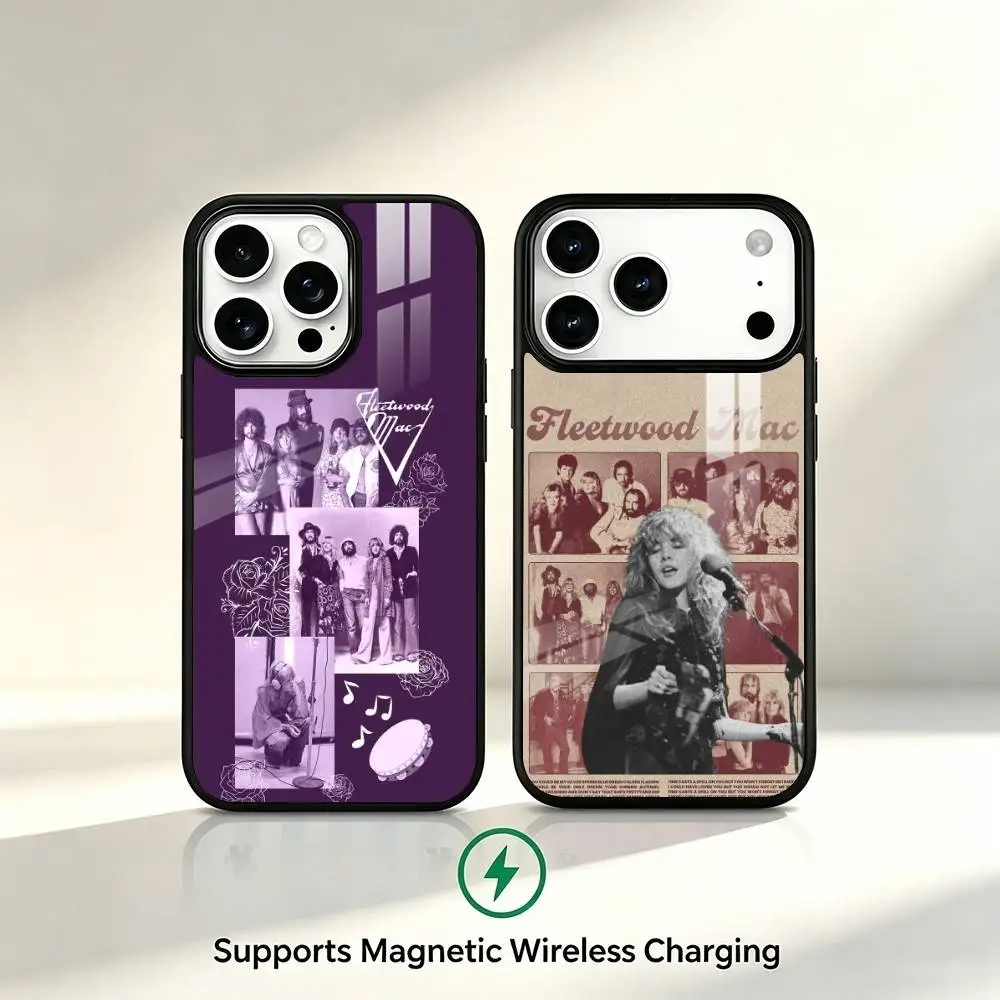 rock band F-Fleetwood Mac  Phone Case For iPhone17,16,15,14,13,12,11 Plus,Pro Supports Magnetic Wireless Charging
