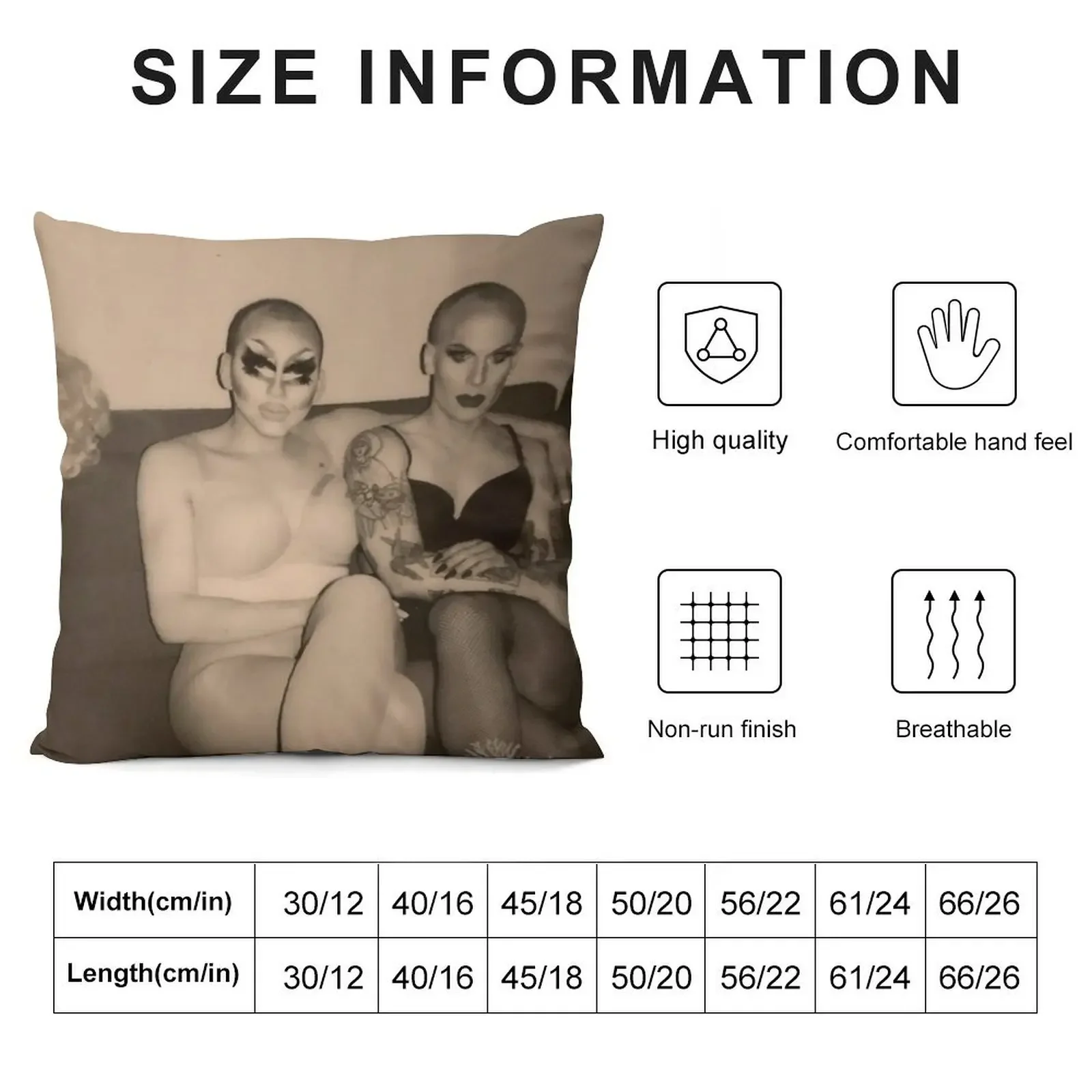 Trixie & Katya - Behind the Scenes Throw Pillow pillow cover luxury Sofa Pillow Cover Decorative Sofa Cushion