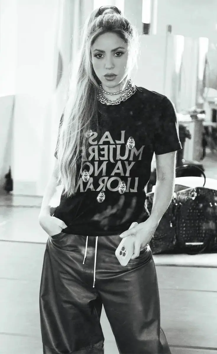 2026 Shakira Las Mujeres Ya No Lloran World Tour T-Shirt Fashion Y2k Tops O-Neck Print Short Sleeve Casual Oversized Tee Unisex
