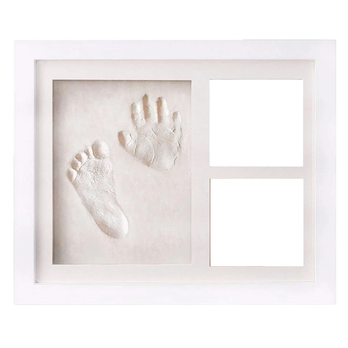 Baby Clay Handprint and Footprint Kit - Baby Shower Gifts and Perfect Nursery Room Decoration White