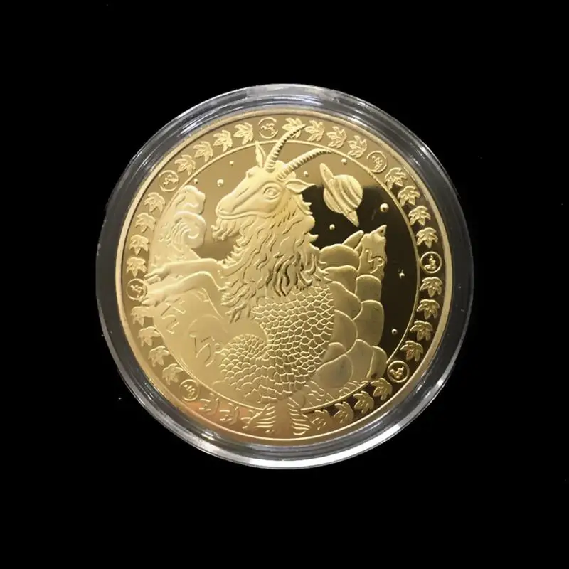 Twelve Constellation Lucky Gold Coin Capricorn Commemorative Coin