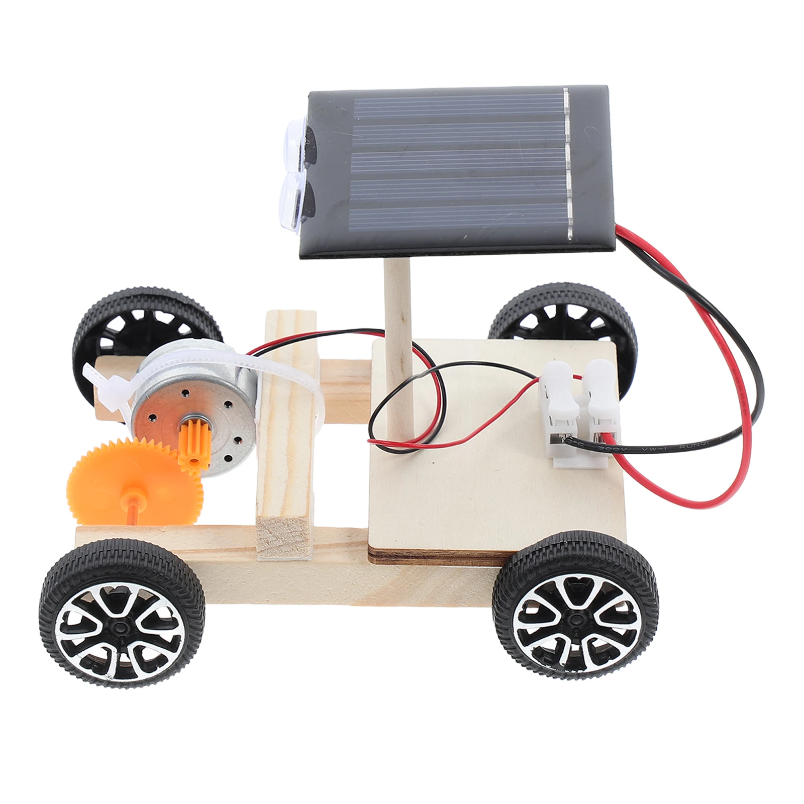 

Solar Car Kit DIY Mini Wooden Solar Powered Educational Assembly Scientific Stem Project for Kids DIY Car Kid Toys Assembly