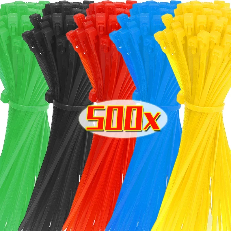 Releasable Nylon Cable Ties Fastening Loop Wire Management Binding Wrap Straps Slipknot Loose Organizer Cord Cable Tie Bundle