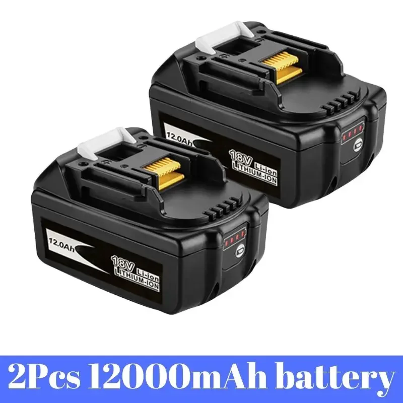 12000mAh For Makita 18V Battery Rechargeable Battery 18650 Lithium-ion Cell Suitable For Makita Power Tool BL1860 BL1830 LXT400