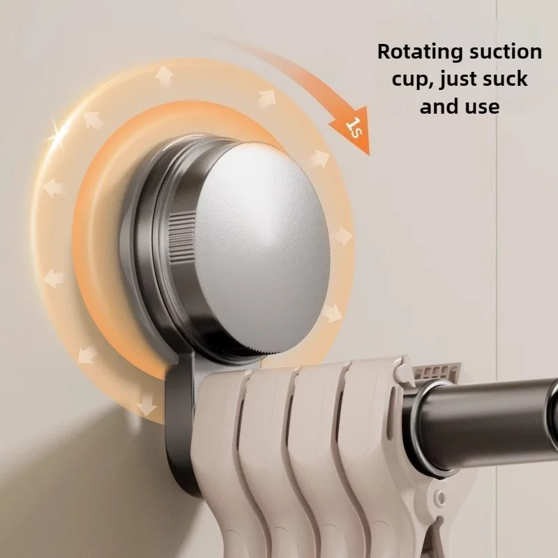 Suction Cup Hanger Collector New Multi-functional Telescopic Non-punching Non-marking Clothes Rack Wall Hanging Storage