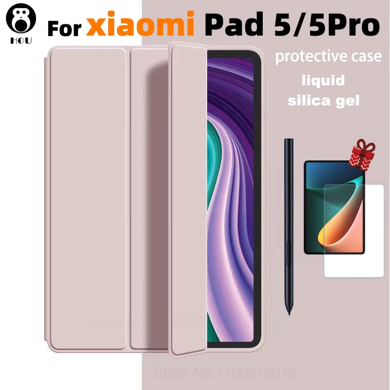 For Xiaomi pad 5 Case Silicone Cover Support Magnetic Charging Auto Wake up Sleep For Xiaomi mi pad 5/5 pro Protective Case