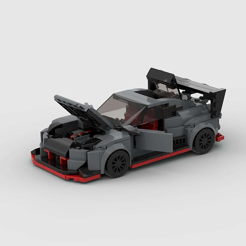 NEW MOC GT-R R35 Speed City Car Champion Racer Classic Supercar Building Blocks Brick Racing Technique Creative Garage Kid Toys