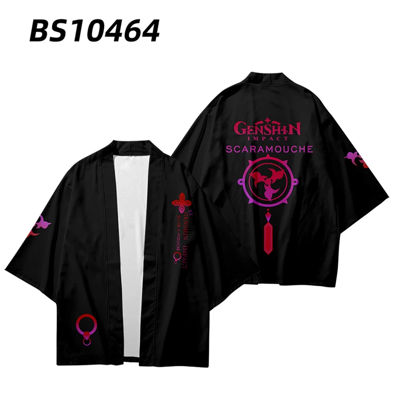 Anime Genshin Impact Scaramouche 3D T koszula kobiety mężczyźni moda lato z krótkim rękawem śmieszne Tshirt koszulki z nadrukami Streetwear Cosplay