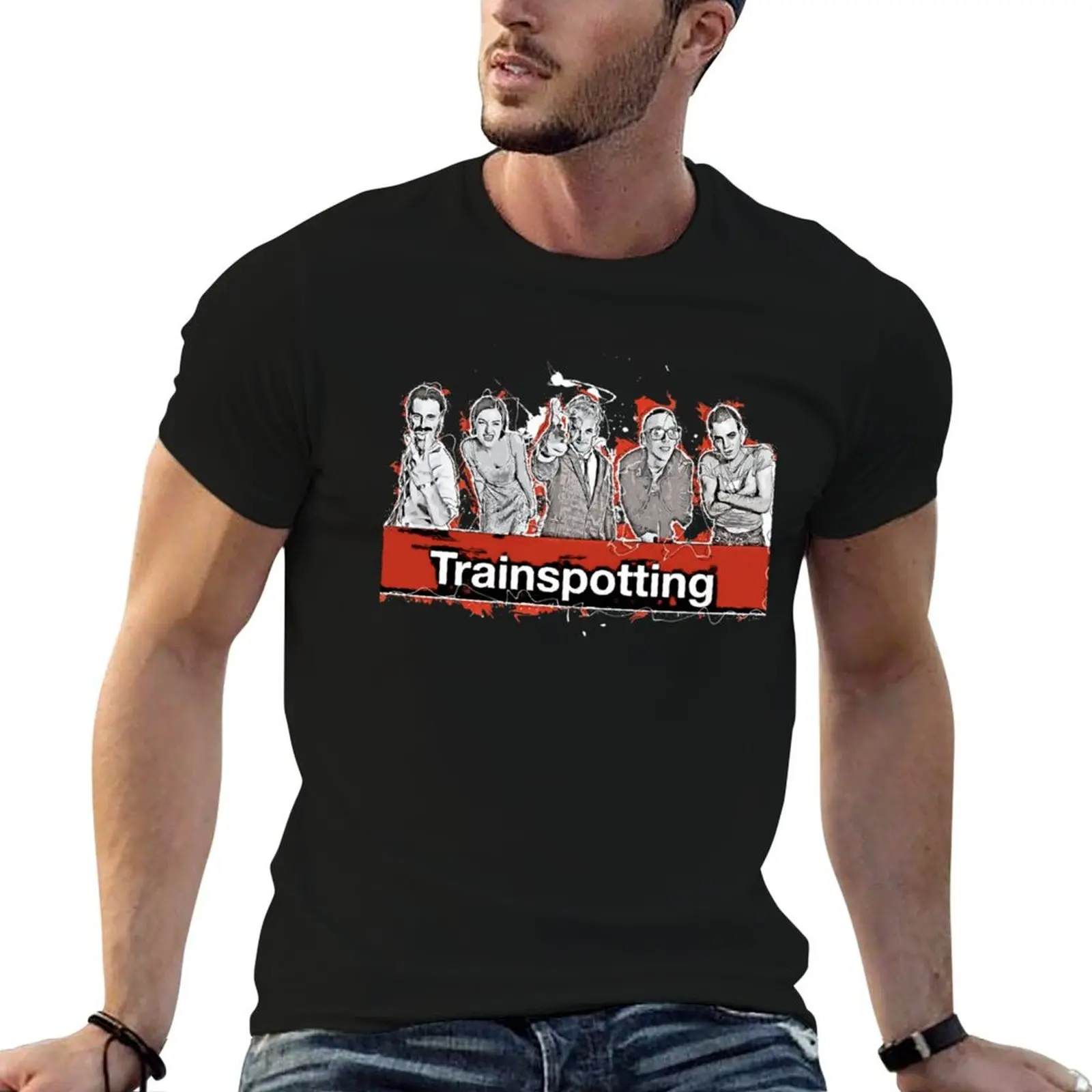 Trainspotting Line Up T-Shirt Stylish Graphic Short Sleeve Top