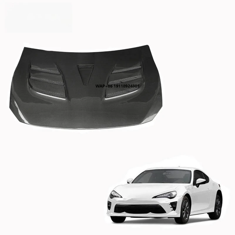 Capa de motor de capô FT86 de fibra de carbono real para capô 2011 86