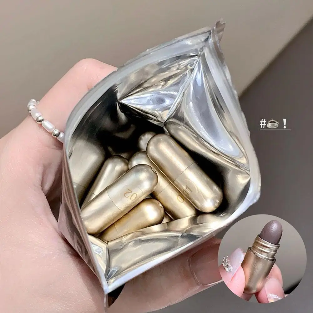 12-kleuren Capsule Oogschaduw Set 3-in-1 Matte Glitter Hoogglans Oogschaduw Perfect Make-up Look Draagbare Capsule Oogschaduw Set