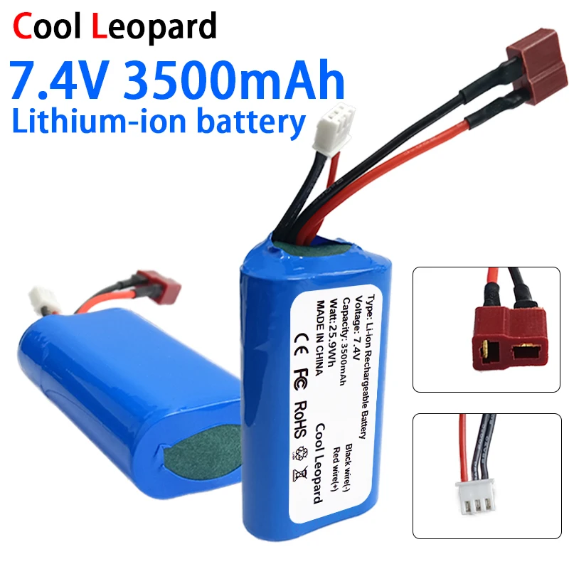 

7.4V 3500mAh 18650 Lithium Ion Battery,For Wltoys 144001 A959-B A969-B A979-B K929-B 12428 12423 10428 Q39,RC Car Spare Parts