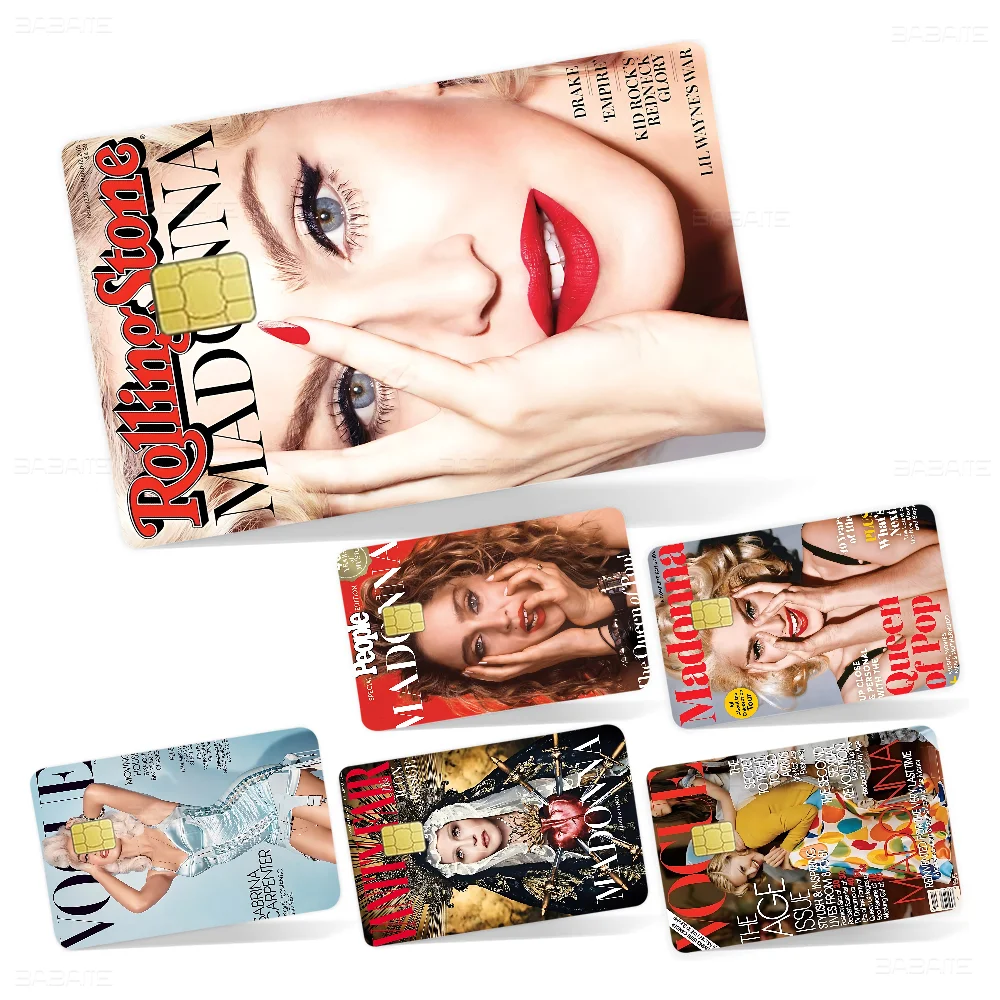 M-Madonna Music Sexy Singer Anmie Sticker Film Skin Cover For Credit Card Debit Bank Card Front
