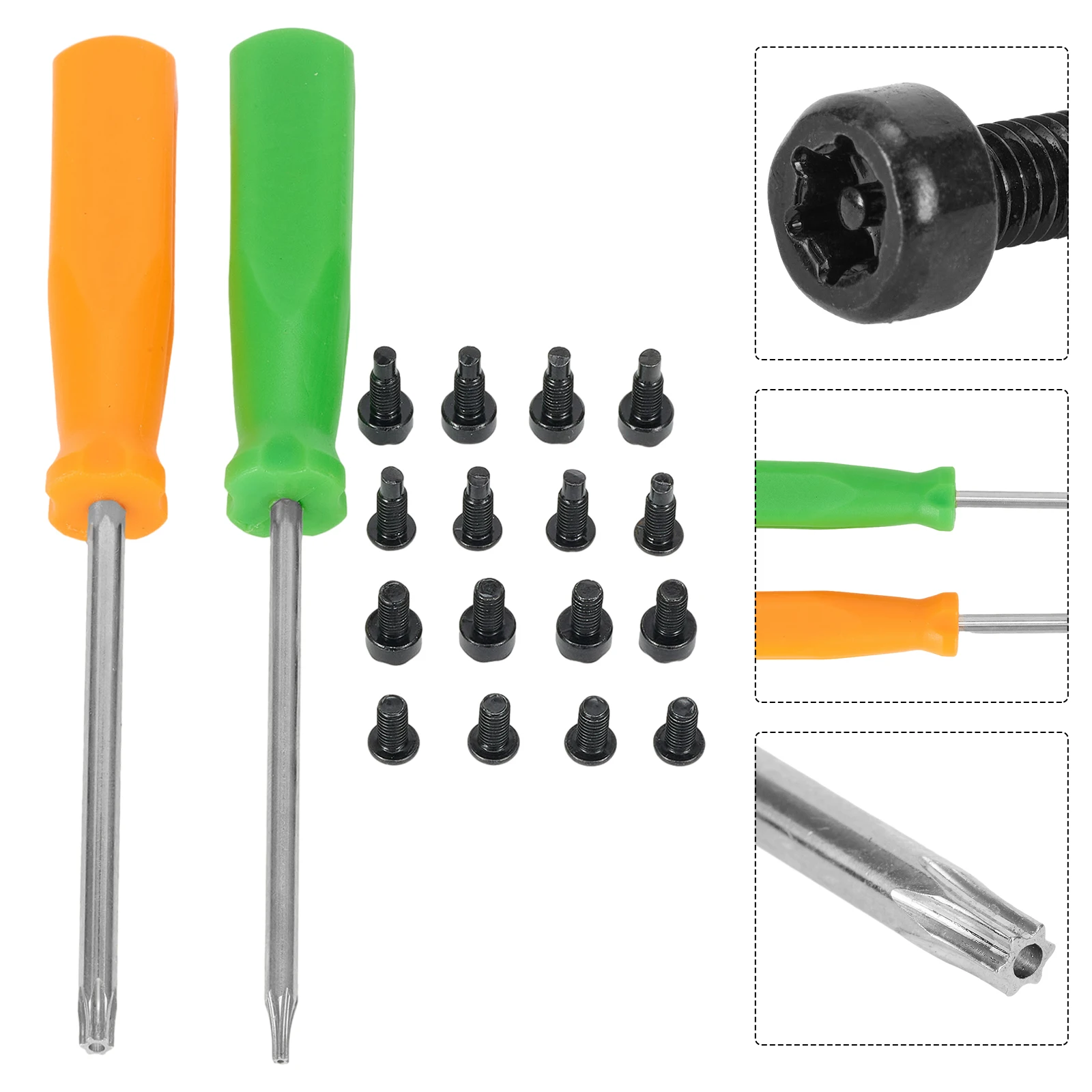 16Pcs For Ring Doorbell Mounting Accessories Including Long Short Long Short Screws and 2 Ergonomic Screwdrivers