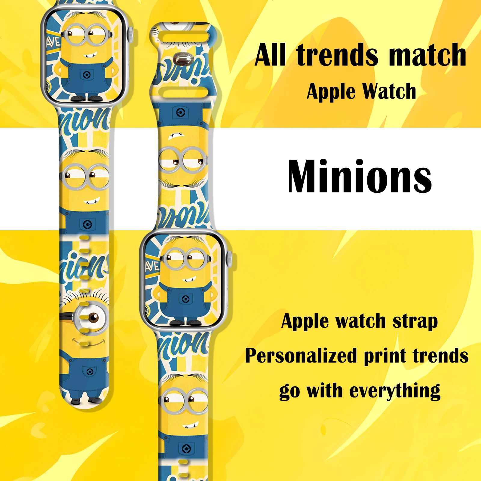 لطيف التوابع المطبوعة حزام لساعة أبل 11 10 9 8 7 SE سيليكون الفرقة استبدال سوار ل iWatch 46 مللي متر 44 مللي متر 42 مللي متر 41 مللي متر 38 مللي متر #4