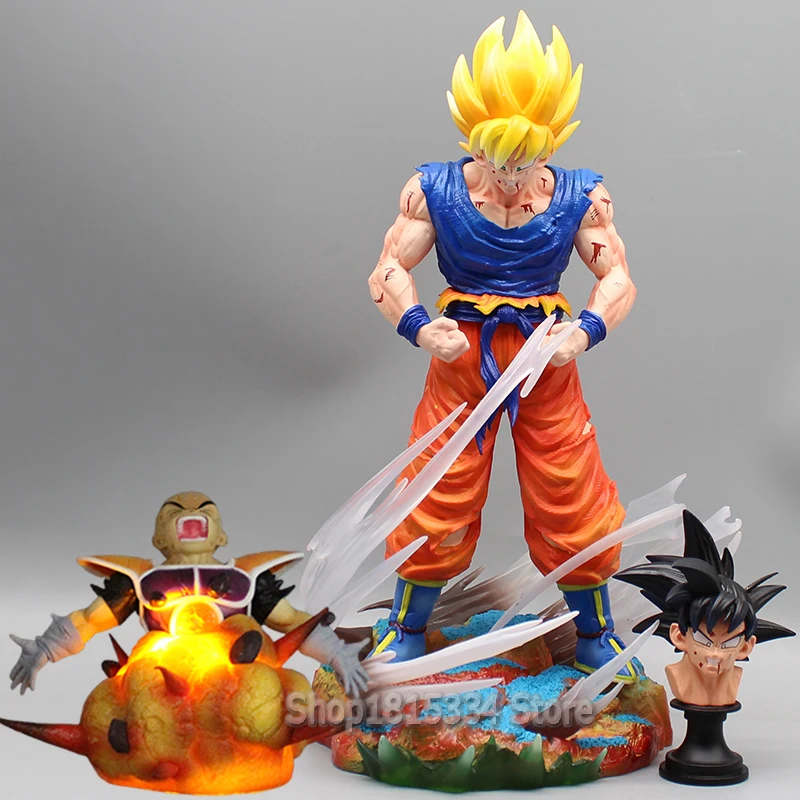 Dragon Ball Figures Shadow Goku Krillin Anime Figure GK Battle Damaged Son Goku Action Figurine Pvc Collection Model Statue Toys