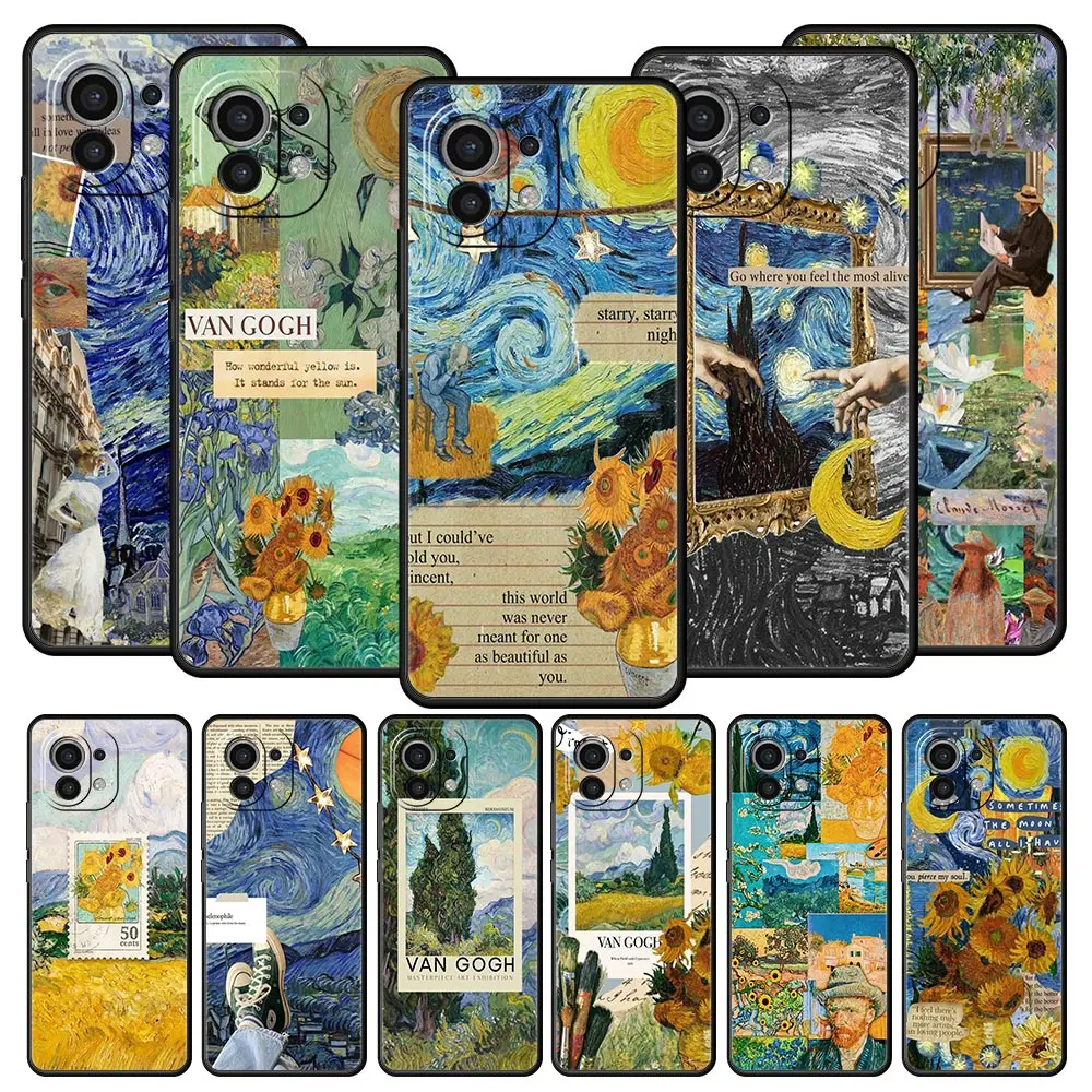 Starry sky van gogh art Phone Case For Xiaomi 14 13T 12T Pro 12 13 11 Ultra Mi Note 10 Lite 10T 5G 11X Pro 11T 11i 9T Soft Cover