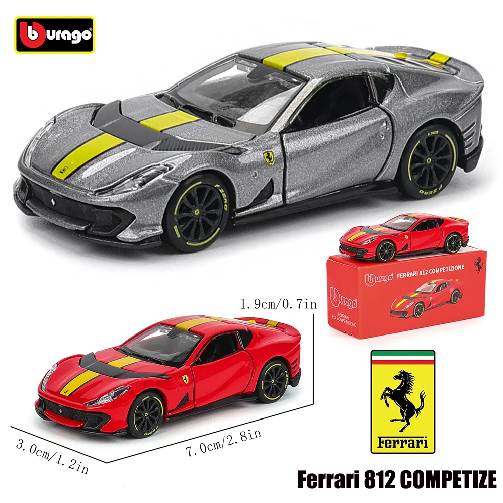 Bburago Ferrari 812 COMPETIZIONE series Multiple styles high precision model Car Model Collection Kids Xmas Gift Toys for Boys