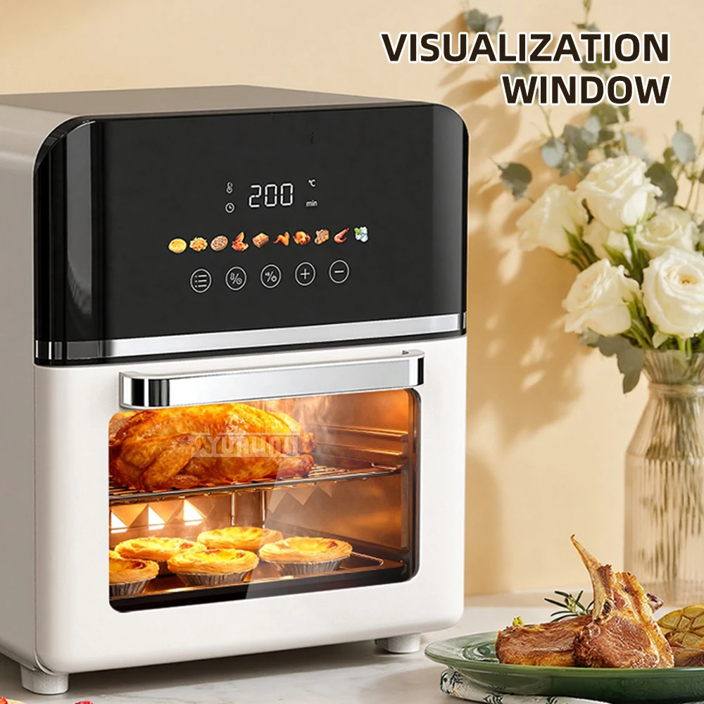 Fritadeira Multifuncional 10L com Visor, Forno e Fritadeira a Ar
