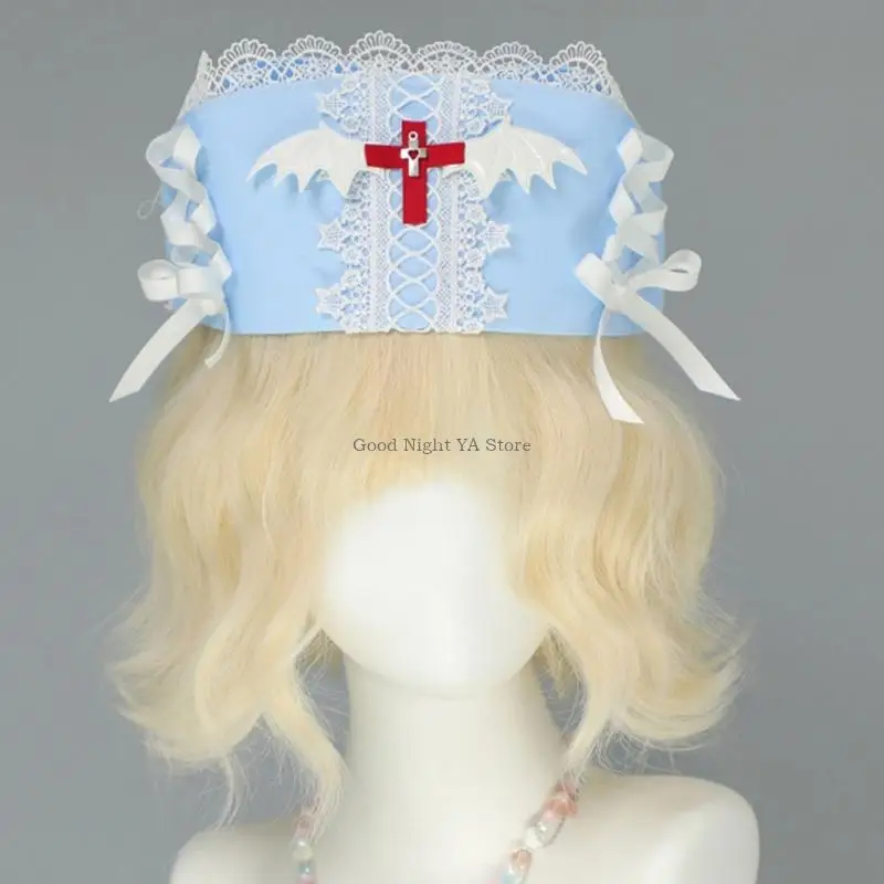  Lace Nurse Cap Breathable Fabric For Comfortable Long Term Wear Halloween Settings And Event