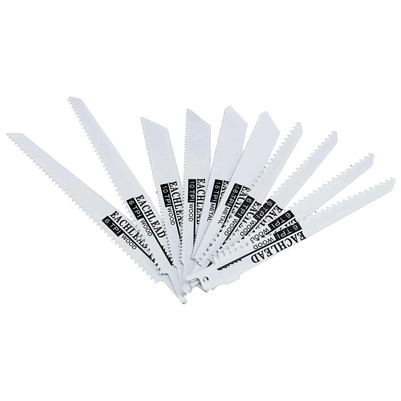 Metal alternativo Saw Blades Set, Saw Blades, Madeira, 10 Pack