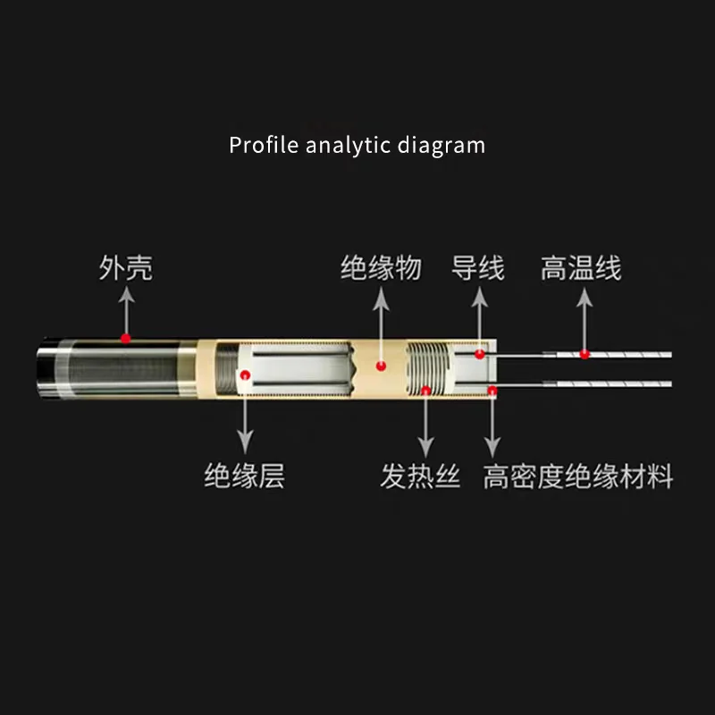 5 قطع 220 فولت 10 ملم ضياء. سخان خرطوشة كهربائية 10x60 10x80 10x100 10x120 10x150 10x200 مللي متر عنصر التدفئة الأنبوبي من الفولاذ المقاوم للصدأ #4