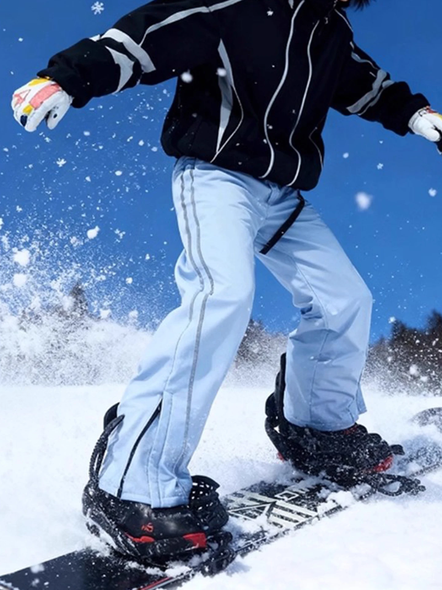 

Harbin Snow Country Men's Thiened Fce Winter Ski Pants Outdoor Windproof Waterproof Single Double Board Snow Pants