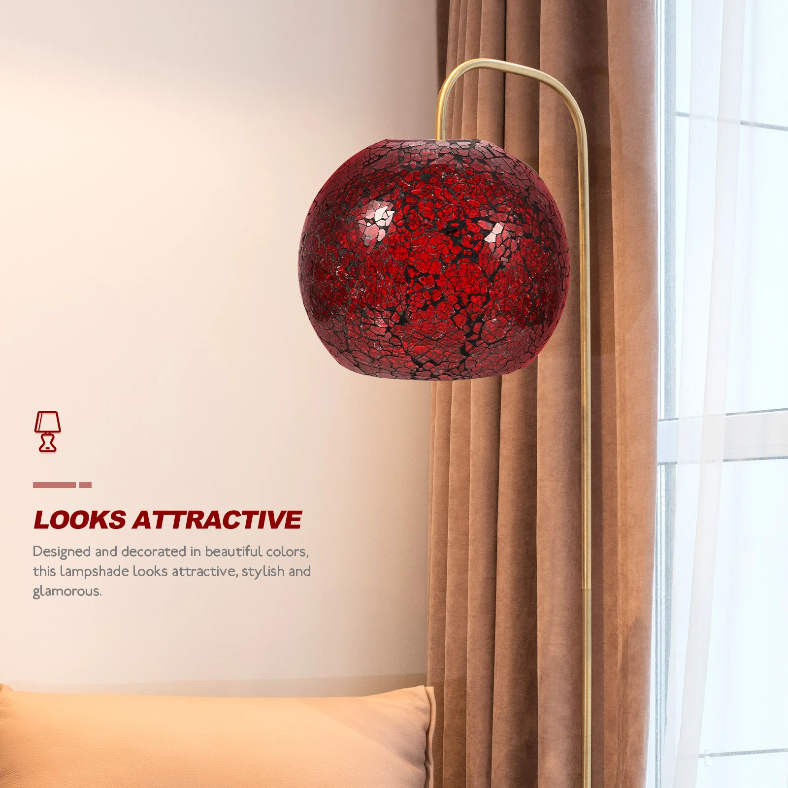 

Stained Glass Wall Light Shade E26 E27 Retro Small Lampshade Decorative Lamp Accessory Small Lampshade Wall Light Shade