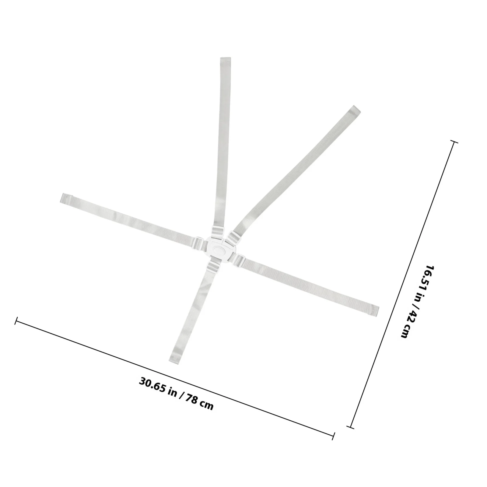 حزام أمان للأطفال باللون الأبيض، حزام كرسي عالي عالمي مكون من 5 نقاط لمقعد عربة الأطفال الصغار، وسادات قابلة للتعديل #5
