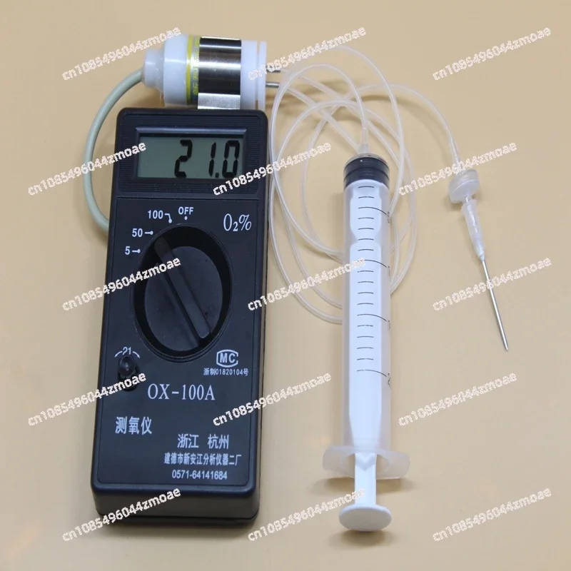 Injection Oxygen Meter Oxygen Content Analyzer Oxygen Alarm OX-100A Food Packaging Bag