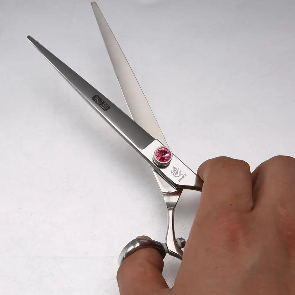 440C Steel 7.5\'\' 8 Inch rotate handle shear Pet Dog Cutting Swivel Thumb Scissors