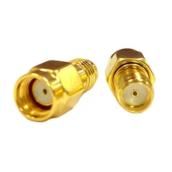 1pc RP-SMA Male Plug to SMA Female Jack Hole to Hole RF Coax Adapter Modem Convertor Straight  Goldplated New Wholesale