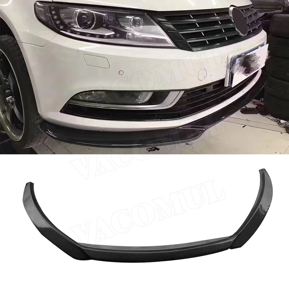 Carbon Fiber Front Lip Spoiler for Volkswagen Passat CC Head Chin Shovel Bumper Guard Car Styling